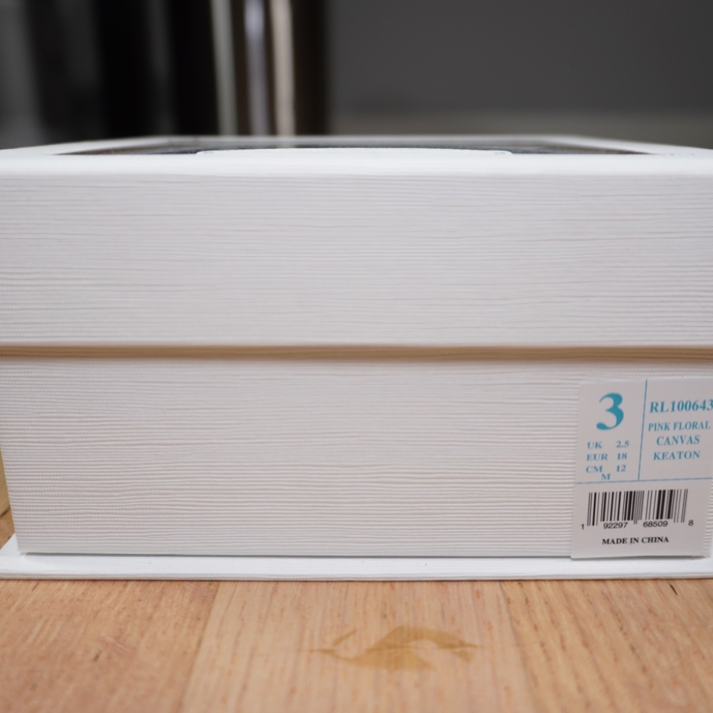 Ralph Lauren Toddler Keaton Floral Canvas Pink Size 3 M Brand New - Picture 12 of 12